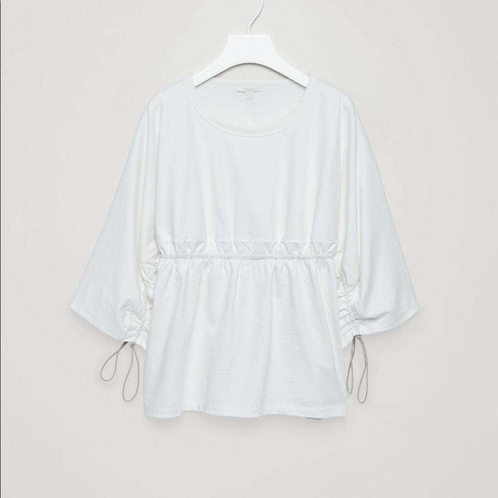 COS White Drawstring Top